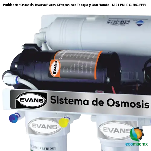 Purificador Osmosis Inversa Evans 5 Etapas con Tanque y Con