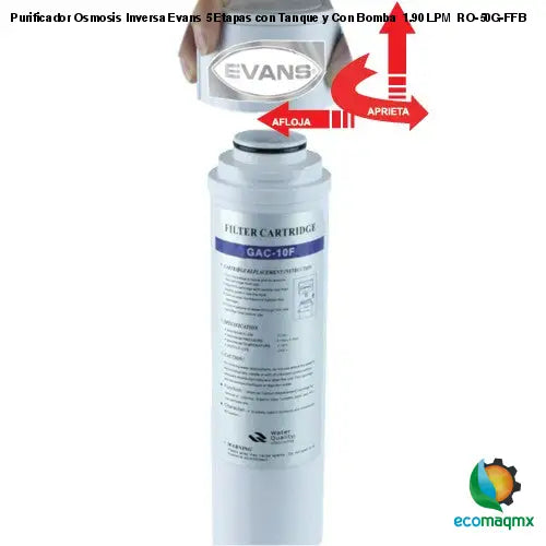 Purificador Osmosis Inversa Evans 5 Etapas con Tanque y Con