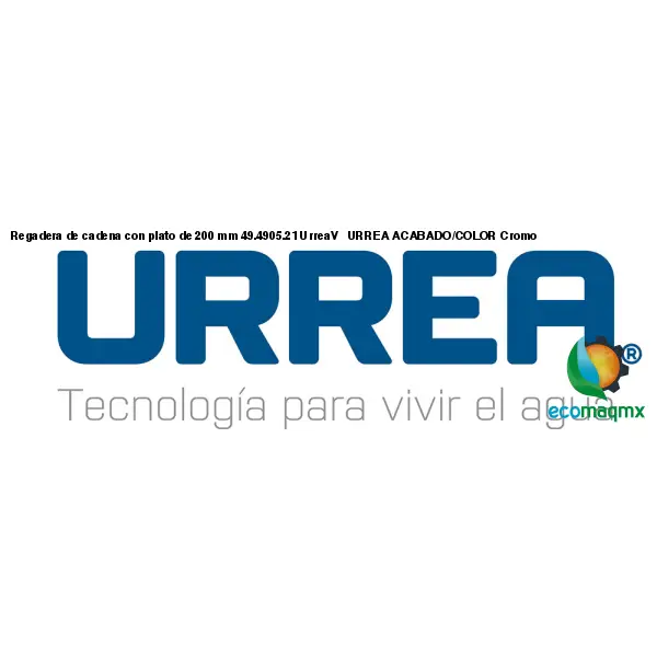 Regadera de cadena con plato de 200 mm 49.4905.21 UrreaV
