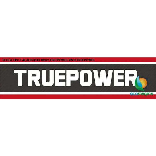 REGLA TIPO T 48 ALUMINIO 122CM TRUEPOWER 67613 TRUEPOWER