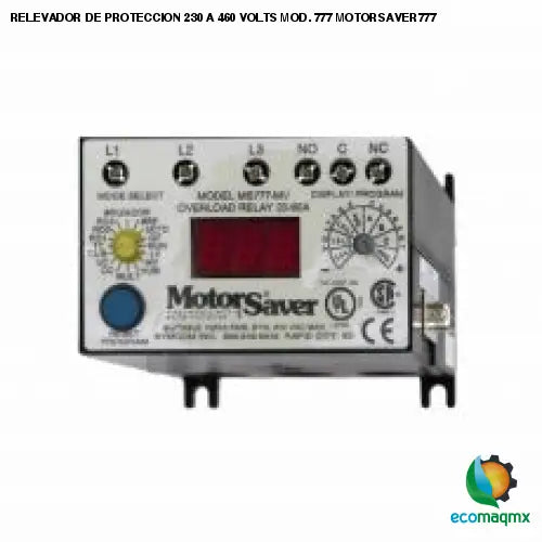 RELEVADOR DE PROTECCION 230 A 460 VOLTS MOD. 777