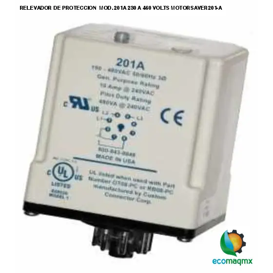 RELEVADOR DE PROTECCION MOD. 201A 230 A 460 VOLTS