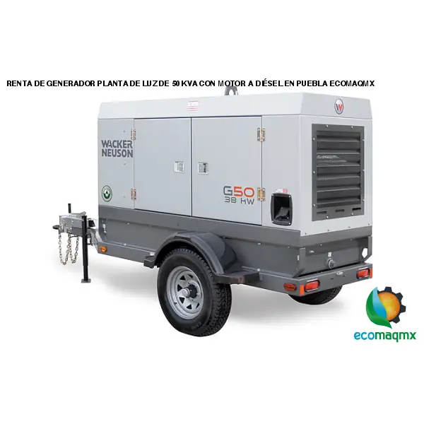 RENTA DE GENERADOR PLANTA DE LUZ DE 50 KVA CON MOTOR