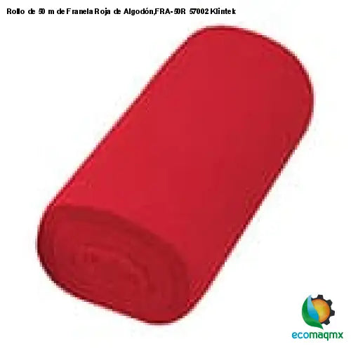 Rollo de 50 m de Franela Roja de Algodón,FRA-50R 57002