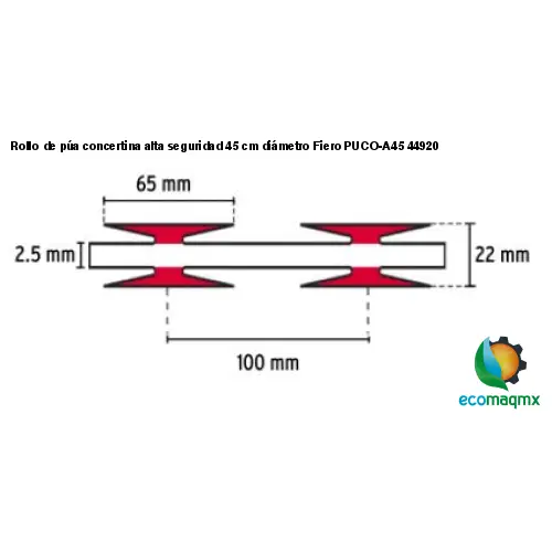 Rollo de púa concertina alta seguridad 45 cm diámetro Fiero