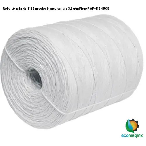 Rollo de rafia de 1125 m color blanco calibre 3.8 g/m Fiero