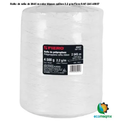 Rollo de rafia de 2045 m color blanco calibre 2.2 g/m Fiero