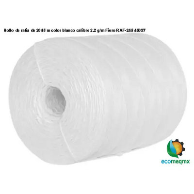 Rollo de rafia de 2045 m color blanco calibre 2.2 g/m Fiero