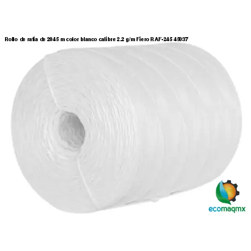 Rollo de rafia de 2045 m color blanco calibre 2.2 g/m Fiero