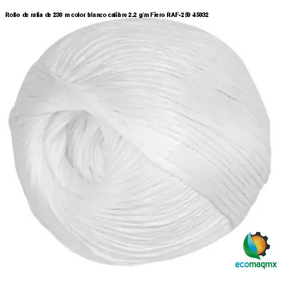 Rollo de rafia de 230 m color blanco calibre 2.2 g/m Fiero