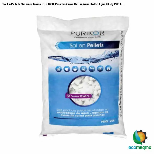 Sal En Pellets Granulos Marca PURIKOR Para Sistemas De