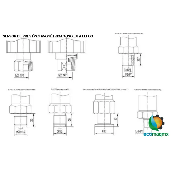 SENSOR DE PRESIÓN MANOMÉTRICA/ABSOLUTA LEFOO