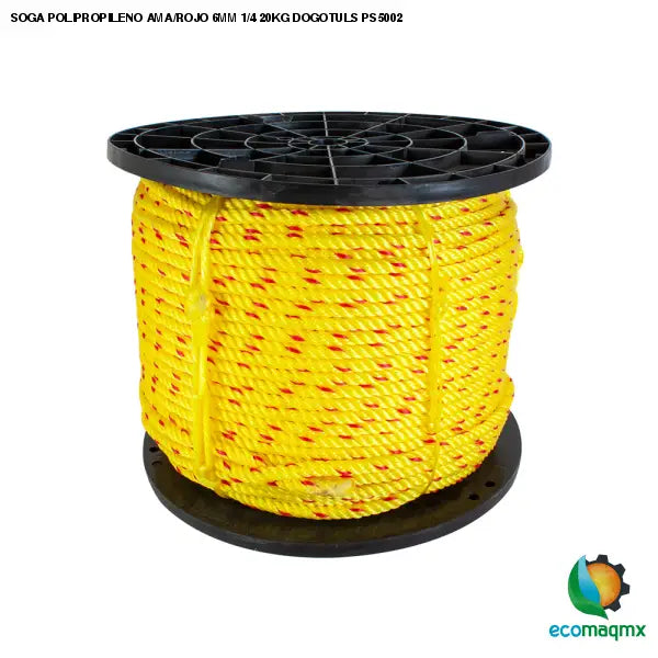 SOGA POLIPROPILENO AMA/ROJO 6MM 1/4 20KG DOGOTULS PS5002