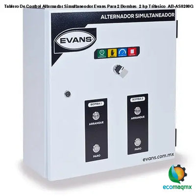 Tablero De Control Alternador Simultaneodor Evans Para 2