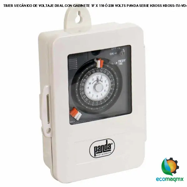 TIMER MECÁNICO DE VOLTAJE DUAL CON GABINETE 1F X 110 Ó 230