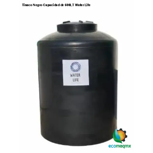 Tinaco Negro Capacidad de 600LT Water Life