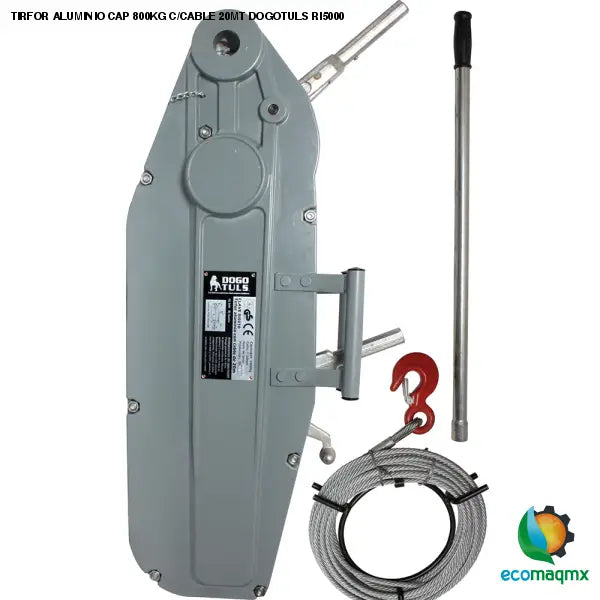 Ecomaqmx - TIRFOR ALUMINIO CAP 800KG C/CABLE 20MT DOGOTULS RI5000 ...