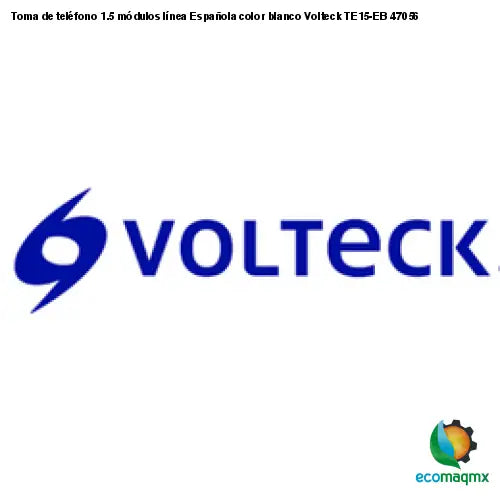 Toma de teléfono 1.5 módulos línea Española color blanco
