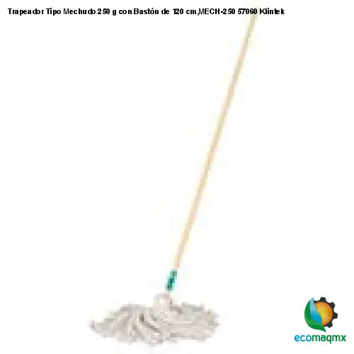 Trapeador Tipo Mechudo 250 g con Bastón de 120 cm,MECH-250
