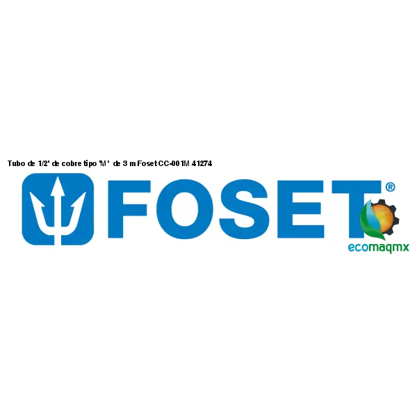 Tubo de 1/2’ de cobre tipo ’M’ de 3 m Foset CC-001M 41274
