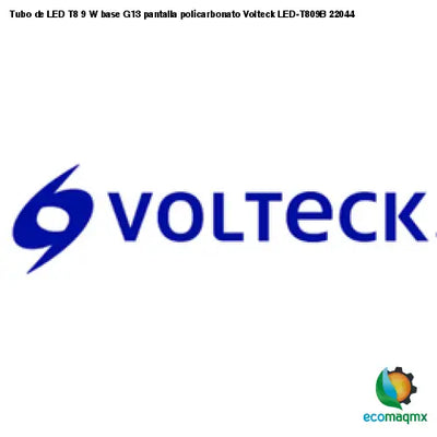 Tubo de LED T8 9 W base G13 pantalla policarbonato Volteck